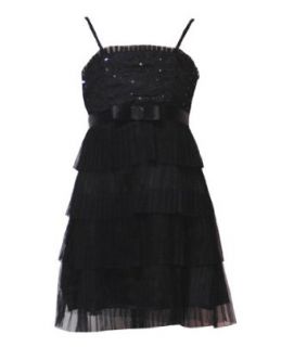 Rare Editions Girls 7 16 Party Dress,Black,7 Clothing