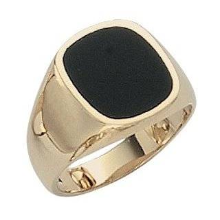 Men's Ring14K Yellow or White Solid Gold Men`s Onyx Ring Jewelry