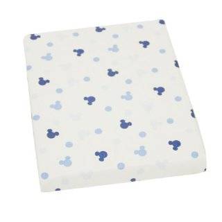 Disney Mickey Mouse Fitted Sheet   Blue Baby