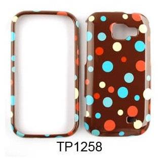 Samsung Transform M920 Little Tiny Polka Dots on Brown Case, Cover, Faceplate, Snap On, Protector Case, Face Cover Cell Phones & Accessories