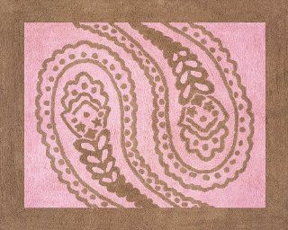 Pink and Brown Paisley Accent Floor Rug by Sweet Jojo Designs  Nursery Rugs  Baby