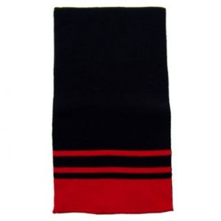 4 piece Set of Striped Winter Wool like Acrylic Neck Scarf 10" W x 67" L   ash/black Clothing