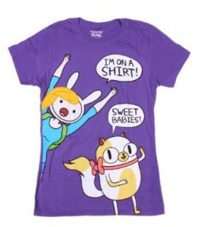 Adventure Time Sweet Babies Girls T Shirt Jake & Finn Womens Shirt (X Small) Clothing