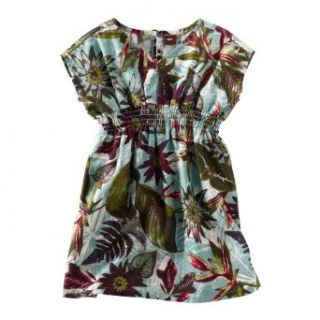 Tea Collection Girls Jungle Flower Dress, Mineral, 2 Clothing