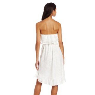 My Michelle Juniors Lace High Low Dress, White, X Large