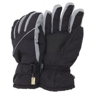Mens DuPont Thermolite Micro Insulation, Light Weight Extra Warm Thermal Gloves with Palm Grip (Large) (Dark Grey) Clothing