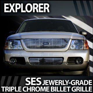 2002 2005 Ford Explorer SES Chrome Billet Grille (2pc. top & bottom) Automotive