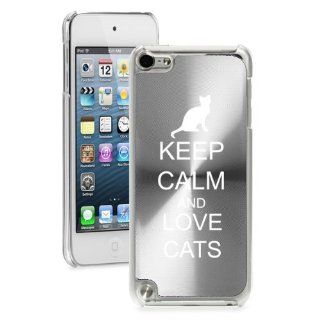 Apple iPod Touch 5th Generation Silver 5B361 hard back case cover Keep Calm and Love Cats Cell Phones & Accessories
