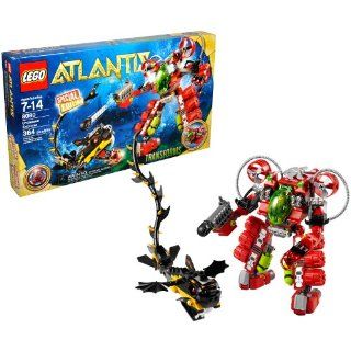 Lego Atlantis Series Special Edition Set # 8080   UNDERSEA EXPLORER that Transforms with Torpedo Launcher and Grappling Arm Plus Red Atlantis Treasure Key, Sea Serpent and Diver Minifigure (Total Pieces 364) Toys & Games