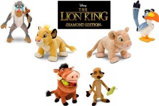  Exclusive The Lion King Plush Stuffed Animal Toy Doll Set Featuring Simba, Nala, Rafiki, Pumbaa, Timon and Zazu Toys & Games