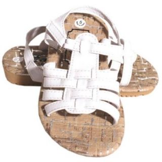 Easy USA Toddler Girls Shoes White Strappy Spring Summer Sandals 8 Easy USA Shoes