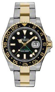 Rolex GMT Master II Black Automatic stainless steel and 18kt yellow gold Mens Watch116713BKSO Rolex Watches