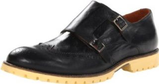 Kenneth Cole REACTION Men's Pop Song Wing Tip Monk Strap Slip On Loafer,Black,7 M US Shoes
