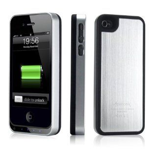 Alpatronix MFi Apple Certified BX100 1900mAh iPhone 4/4S Battery Charging Case (Ultra Slim Removable Extended Battery, Fits all models of Apple iPhone 4/4S   Retail Packaging)   Aluminum Silver/Black Cell Phones & Accessories
