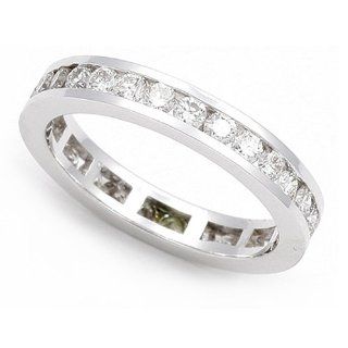 14k White Gold Channel set Diamond Eternity Wedding Band Ring (G H/VS, 1 1/6 ct.) Juno Jewelry Jewelry