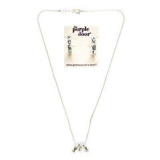 The Purple Door Live Laugh Love Collection PDNE 11 Necklace and Earings Set Jewelry