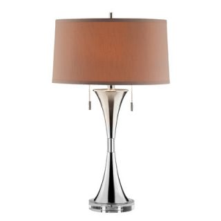 Stein World Slender Hourglass Metal and Crystal Table Lamp