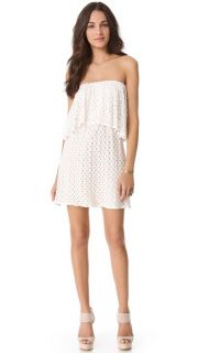 Tbags Los Angeles Tiered Strapless Crochet Dress