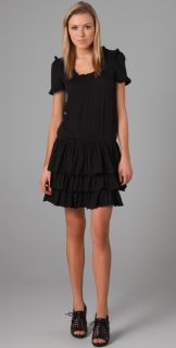 Juicy Couture Short Sleeve Tiered Ruffle Dress
