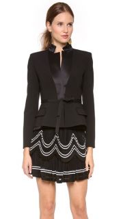 Alberta Ferretti Collection Tailored Jacket with Grosgrain Band