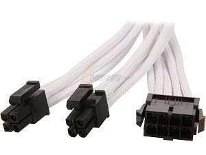 Silverstone PP07 EPS8W 11.81" Sleeved Extension Power Supply Cable, 1 x 8pin to EPS12V 8pin(4+4) Connector