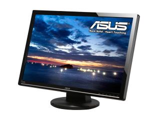 ASUS VW266H Black 25.5" 2ms(GTG) HDMI Widescreen LCD Monitor 300 cd/m2 1000:1 (ASCR 20000:1) Built in Speakers w/ component connector