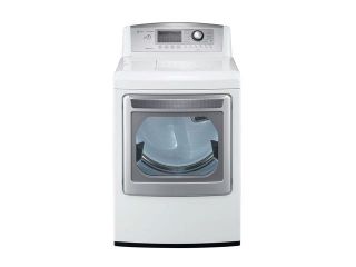 LG DLEX5170W 27" Front Load Electric Dryer with 7.3 cu. ft. Capacity, 14 Dry Cycles, 9 Options, Steam Functions, Sensor Dry, Drying Rack and Dual LED Display  White
