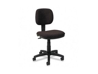 basyx VL610VA10T VL610 Series Swivel Task Chair, Black Fabric/Black Frame
