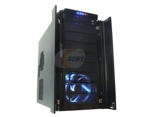 XION Stacker XON 791B Black Steel Chassis with Aluminum Front Door ATX Mid Tower Computer Case