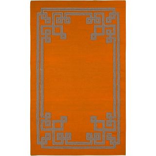 Beth Lacefield Hand woven Ajani Flatweave Reversible Pumpkin Wool Rug (33 X 53)