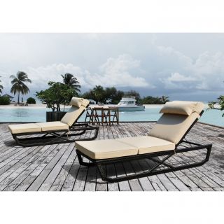Sirio Mateo Chaise Lounge (set Of 2) (Brown wicker , Antique beige cushionsSunbrella® Fabric Cushions includedWeather resistantUV protectionAdjustable Back restDetachable HeadrestDimensionsLounger  31.1 inches wide x 78.7 inches deep x 12.2 inches high