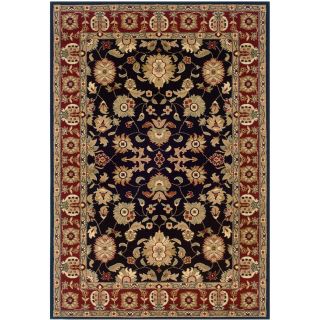 Traditional Black/ Red Area Rug (22 X 33)