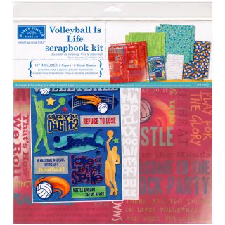 Volleyball Is Life Scrapbook Page Kit 12x12 volleyball