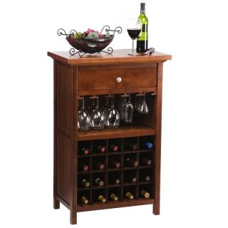 Vicenza 20 Bottle Wine Table with Glass Storage Multicolor   94441