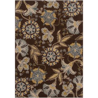 Meticulously Woven Contemporary Brown Floral Lilac Rug (22 X 3)