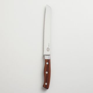 8 Stainless Steel Bread Knife with Walnut Handle   World Market