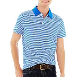 Mini Striped Jersey Polo Shirt, Blue, Mens