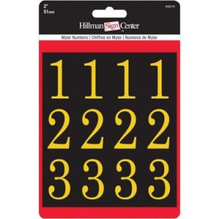 The Hillman Group 2 in. Self Adhesive Mylar Number Set 842270