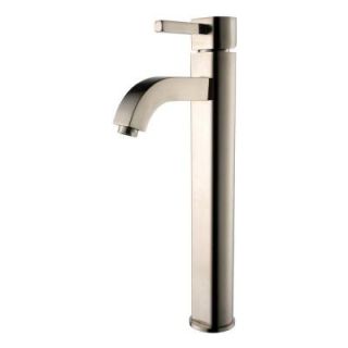 KRAUS Ramus Single Hole 1 Handle Low Arc Bathroom Faucet in Satin Nickel FVS 1007SN