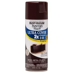 Rust Oleum Painters Touch 2X 12 oz. Gloss Kona Brown General Purpose Spray Paint 249102