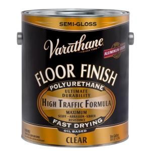Varathane 1 gal. Clear Semi Gloss 275 VOC Oil Based Floor Finish Polyurethane (2 Pack) 242607