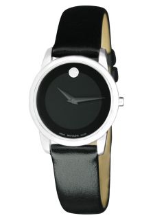 Movado 606503  Watches,Womens Museum Black Dial Black Leather, Luxury Movado Quartz Watches