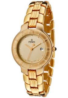 Fendi F93350  Watches,Womens Small Gold Dial 18k Gold Plated Stainless Steel, Casual Fendi Quartz Watches