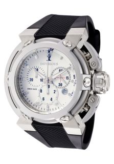 Imperious IMP1035  Watches,Mens X Wing Chronograph White Super Luminous Dial Black Polyurethane, Chronograph Imperious Quartz Watches