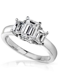Diamond Me 7353EC 160 4  Jewelry,Womens 14k Gold 1 5/8ct TDW Emerald Cut Diamond Engagement Ring, Fine Jewelry Diamond Me Rings Jewelry