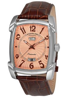 Stuhrling Original 98XL.3315K14  Watches,Mens Madison Copper Dial Brown Leather, Casual Stuhrling Original Automatic Watches