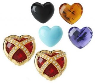 Joan Rivers Changeable Heart Caged Earrings   J264166