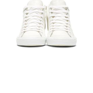 Golden Goose White Leather Limited Edition Mid Top Sneakers
