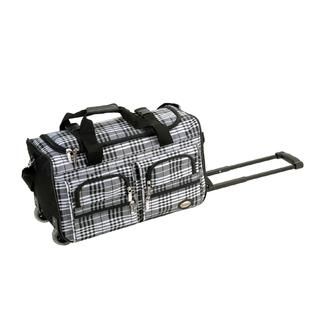 Rockland Fox Luggage  22 ROLLING DUFFLE BAG, BLACK CROSS