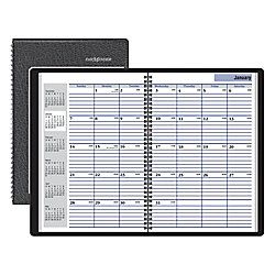 DayMinder 30percent Recycled Professional Monthly Planner 7 78 x 11 78  Black 2 Piece Cover December 2012 January 2014